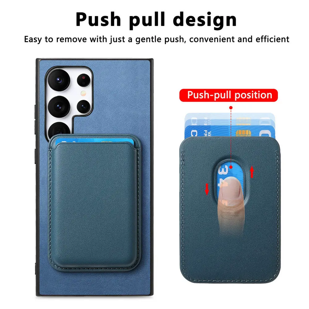 S23FE S23 Ultra Leather Card Case Detachable 2In1 Magsafe Wallet Funda for Samsung Galaxy S23 Ultra S 23 Plus S23 FE Back Cover