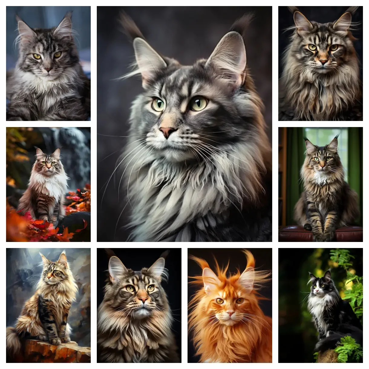 Neue Maine Coon DIY Diamant Malerei Kit Große Katzen Porträt Diamant Stickerei Mosaik Ölgemälde Hand Geschenk Wohnkultur