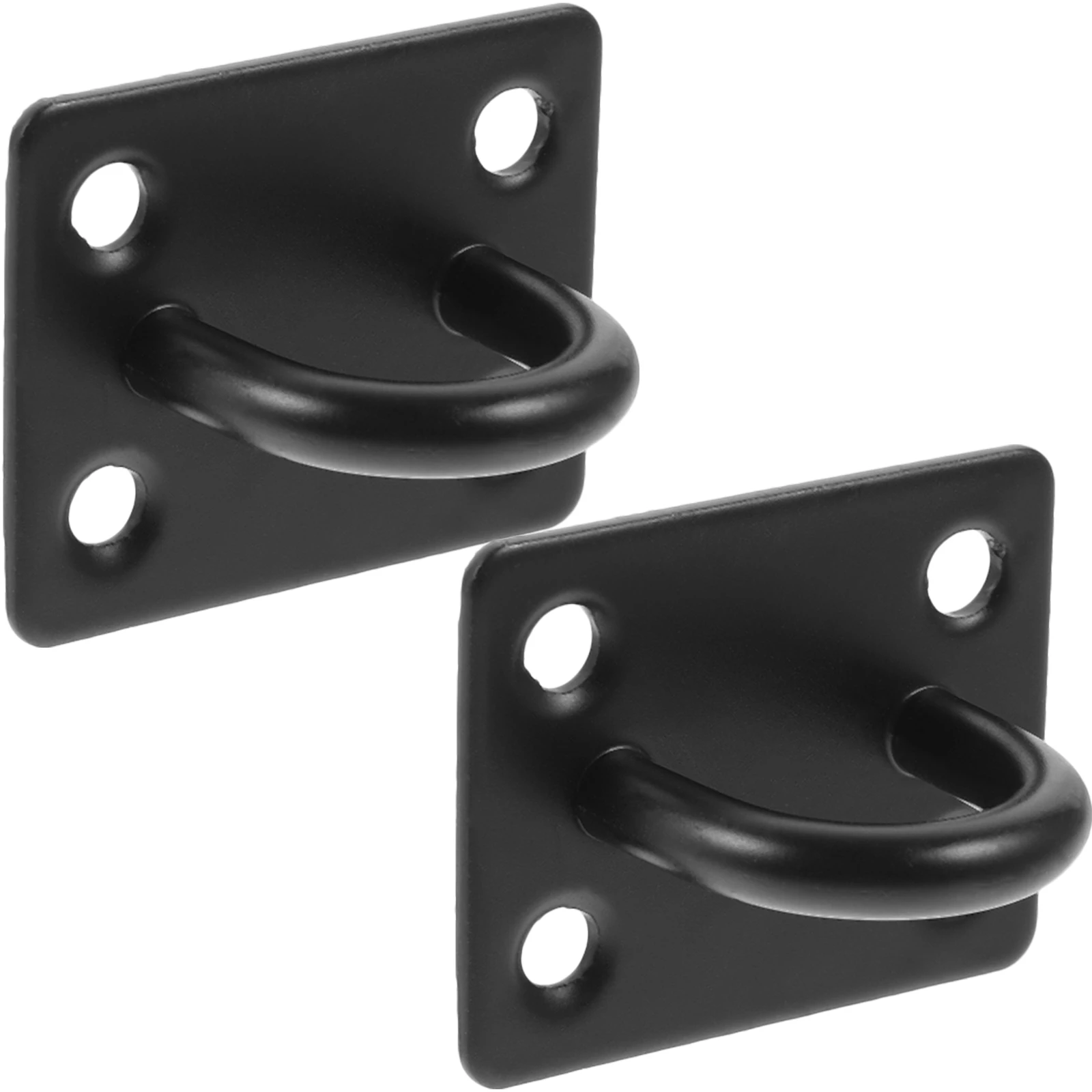 

2pcs U-shaped Hooks Stainless Steel Pad Eye Plate Heavy Duty Ceiling Black Hanging Garage Porch Roof Beam Plant Concrete Wall