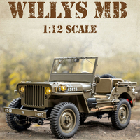 FMS RC Car 1/12 1941 MB Scaler Willys Jeep 2.4G 4WD RTR Crawler Climbing Scale Military Truck Offroad Vehicle Adult Kids Gifts