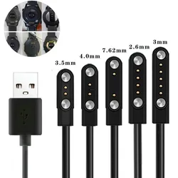 2 pins 4pins Smartwatch Dock Charger Adapter USB Charging Cable Cord for Adult/Kids Smart Watch Power Charge Wire Accessories