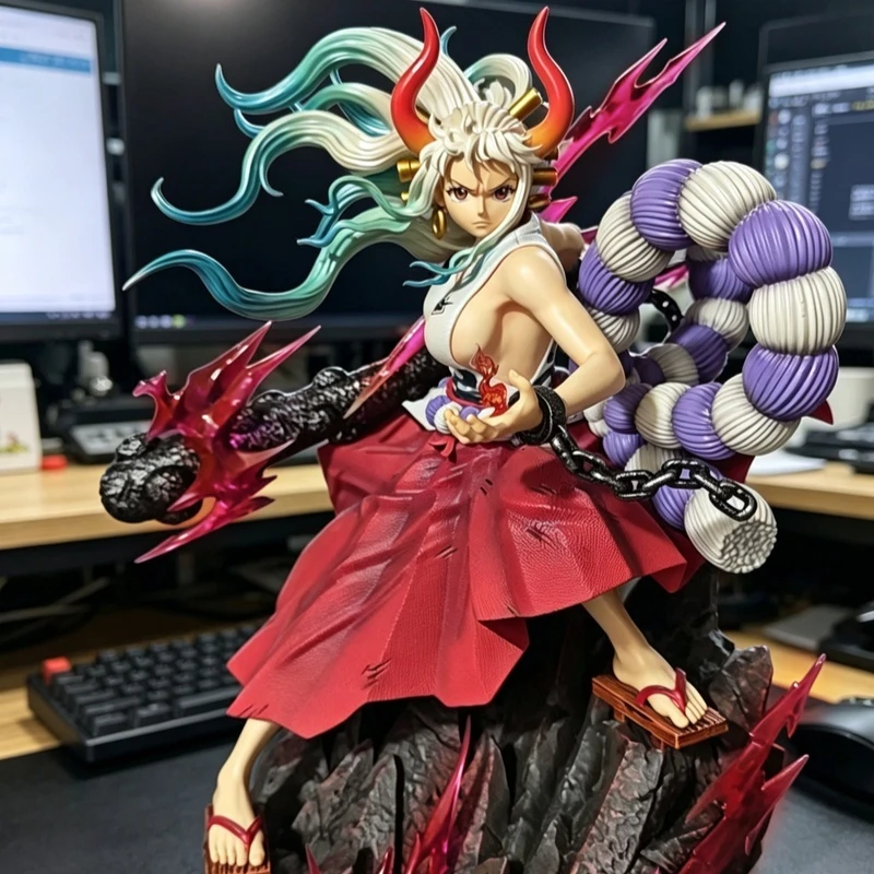 One Piece Yamato Ny GK Figur Anime Sammlerstatue Desktop-Dekoration Ornament Sammlerstück Ausstellungsstück für Anime-Fans