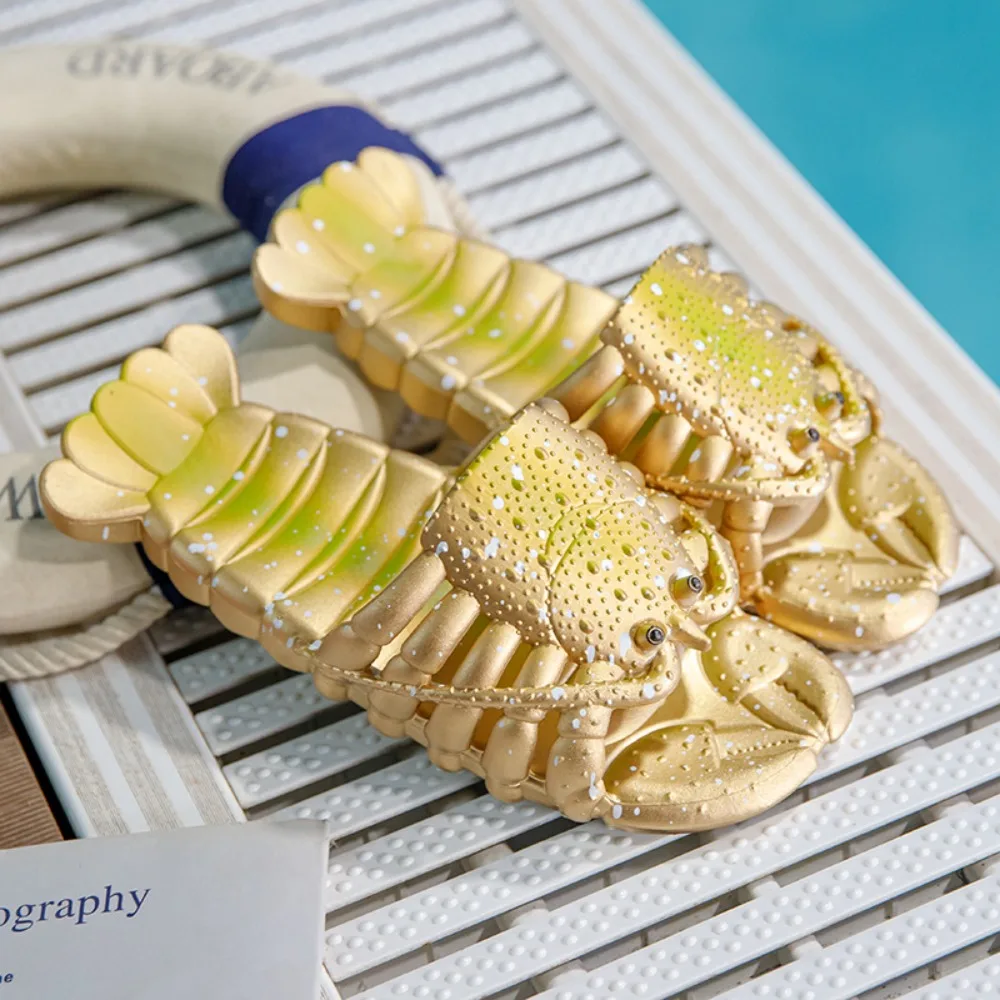 Unikalne wodoodporne klapki w kształcie homara, szybkoschnące, lekkie klapki w kształcie krewetki, wygodne, antypoślizgowe sandały dla par, na zewnątrz.