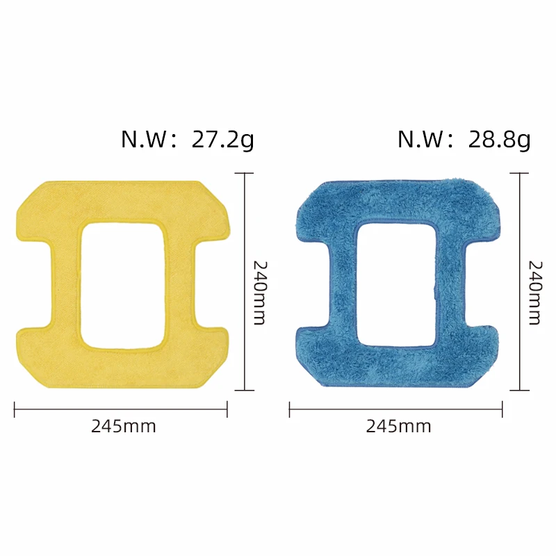 Wet Cleaning & Dry Rubbing Mop Pads For Hobot 268 Window Cleaning Robot Microfiber Cloth Cleaner Parts Accessories