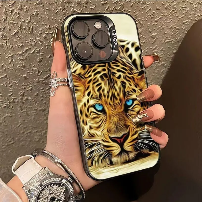 

The New Leopard Is Suitable for iPhone 17 Promax Phone Case 16plus All Inclusive15pro Anti Drop 14 13 12 11 Protective Cover
