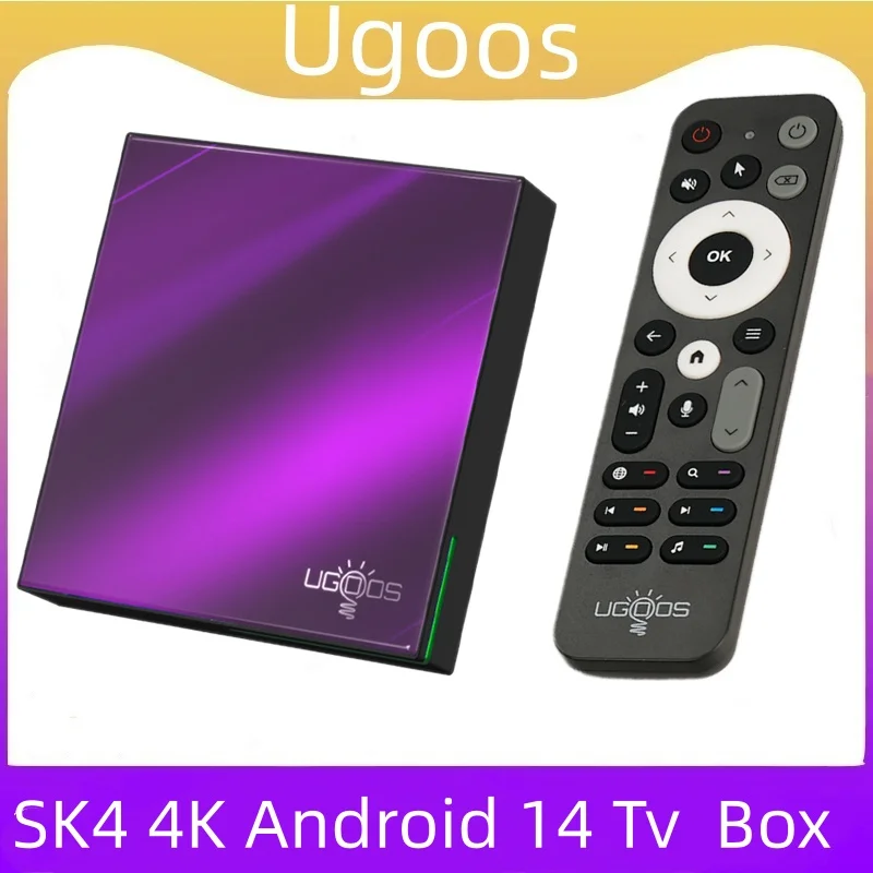 الأصلي UGOOS SK4 أندرويد 14 TV BOX Amlogic S905X5M-J BT5.4 LPDDR4 4G 64G AI-SR AV1 HDR 10 + فك التشفير دعم Dolby الصوت #6