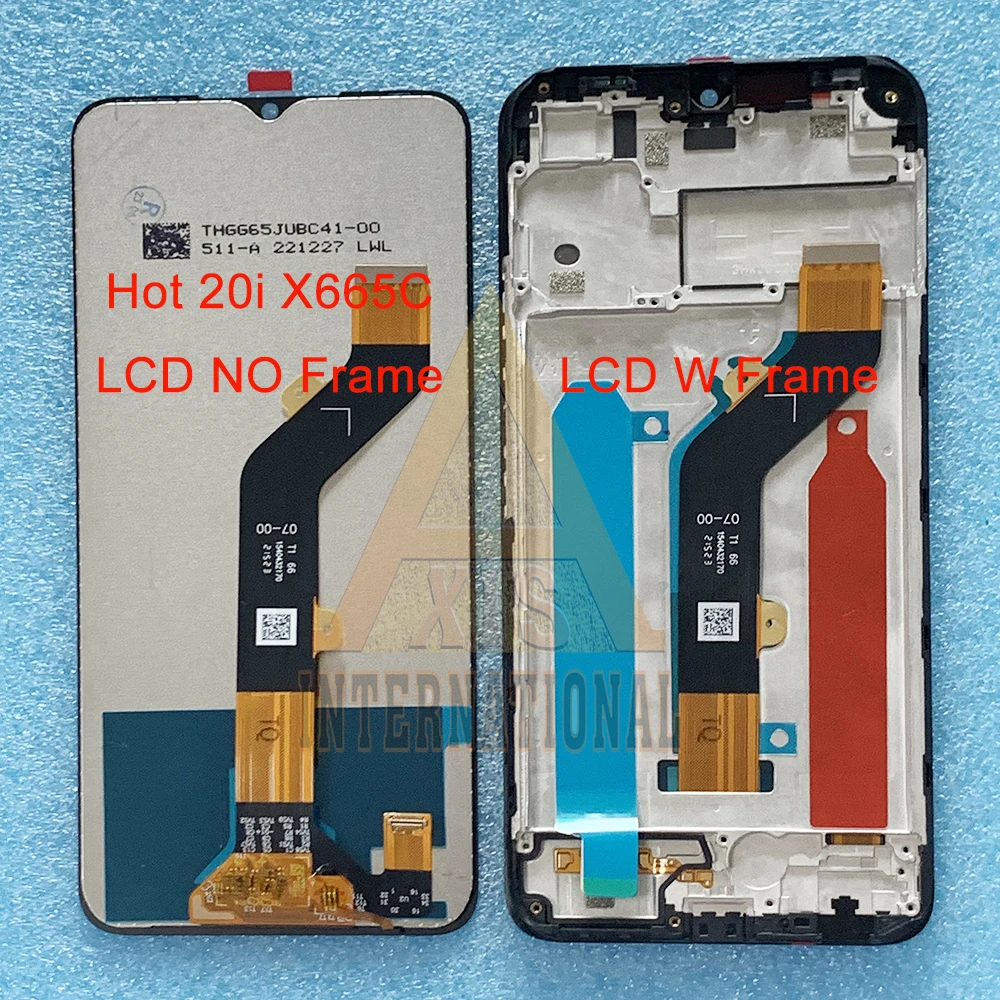 For Infinix Hot 20S X6827 LCD 20i X665C Display Frame Touch Digitizer For Infinix Hot 20 5G X666 X6826 LCD 20 Play X6825 Screen