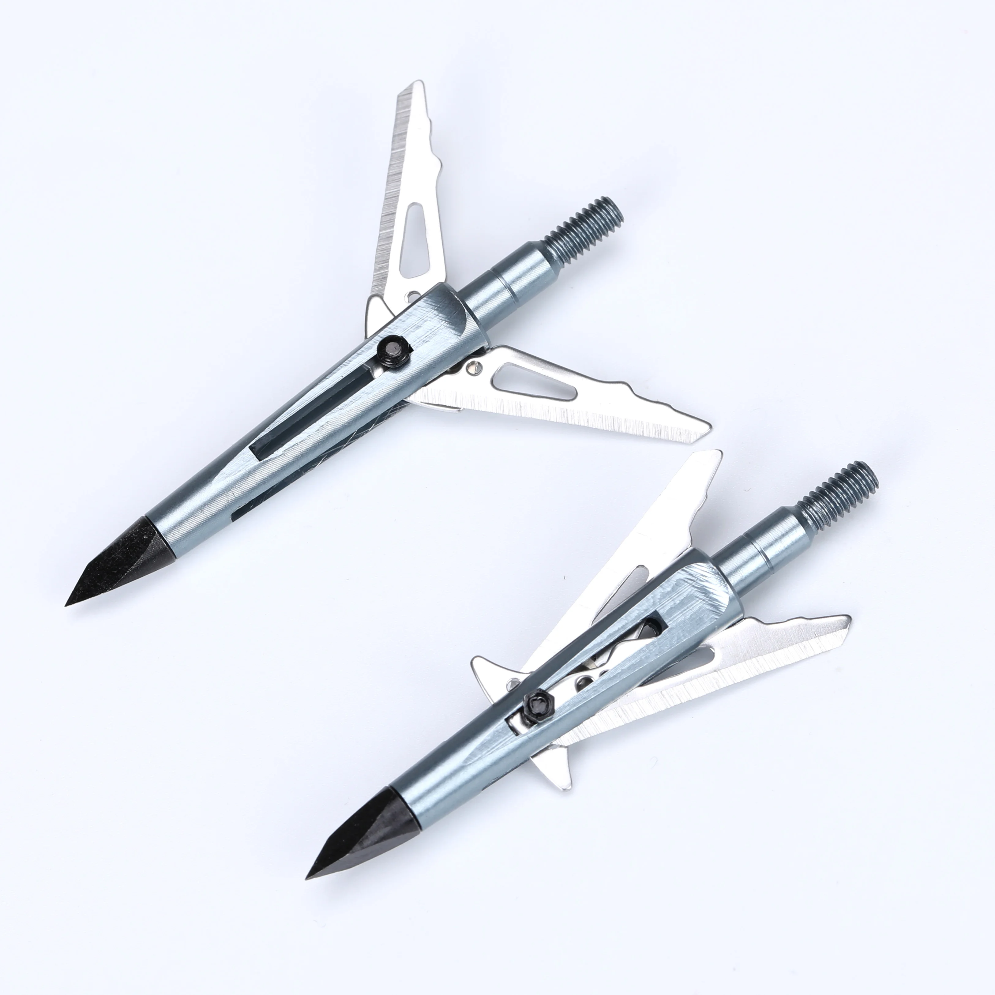 3/6/12pcs Arrow head 100 grain Broadhead Arrow Point Tips for Archery Arrow Shaft DIY With 2 Expandable blade