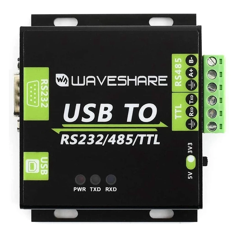 Imagem -04 - Usb Industrial do Waveshare ao Conversor Isolado Rs232 Rs485 Ttl com o Diodo Encaixado Ft232rl dos Circuitos de Proteção Tvs