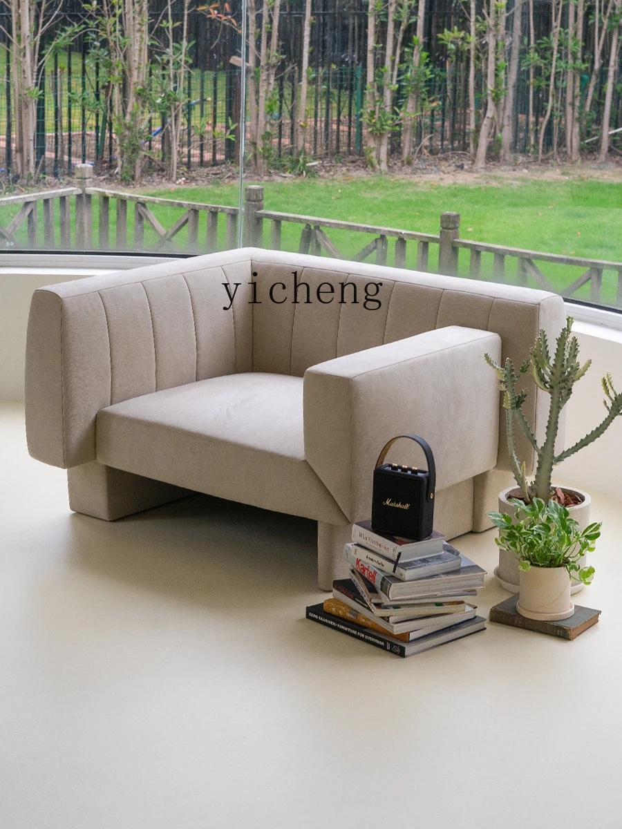 Tqh Sofa Single Chaise Bed Fabric Sofa Leather Multi-Functional Small Apartment