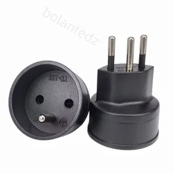 Bolantedz European France TO Swiss plugs Travel Adapter 3 pin plug 10A 250V Power Plug EU to Switzerland Electrical Plug