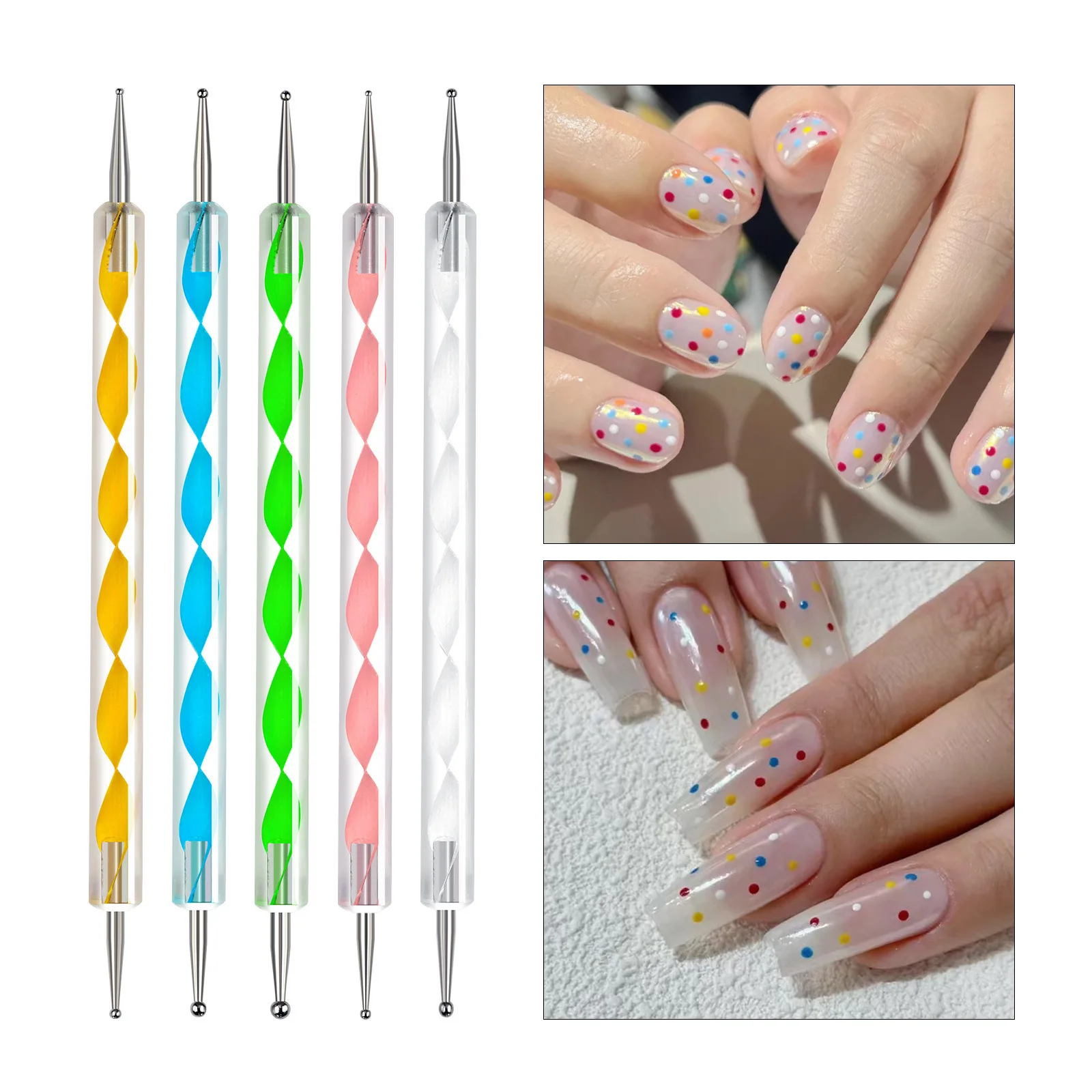 Nail tool kit includes nail art brush rhinestone brush Manicure polishing strip Gel Brushes for Home nail salon