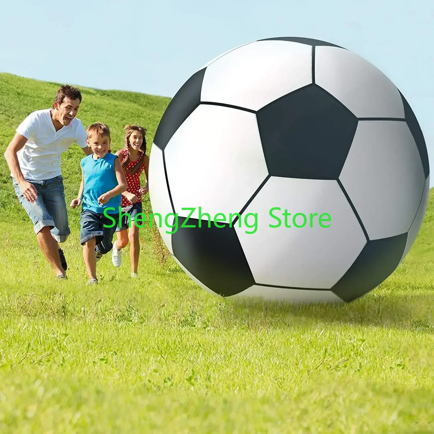 Giant Beach PVC Inflatable Kids Soccer Ball Bench Ball Adults Gaming Playing Toy 1/1.5/2M