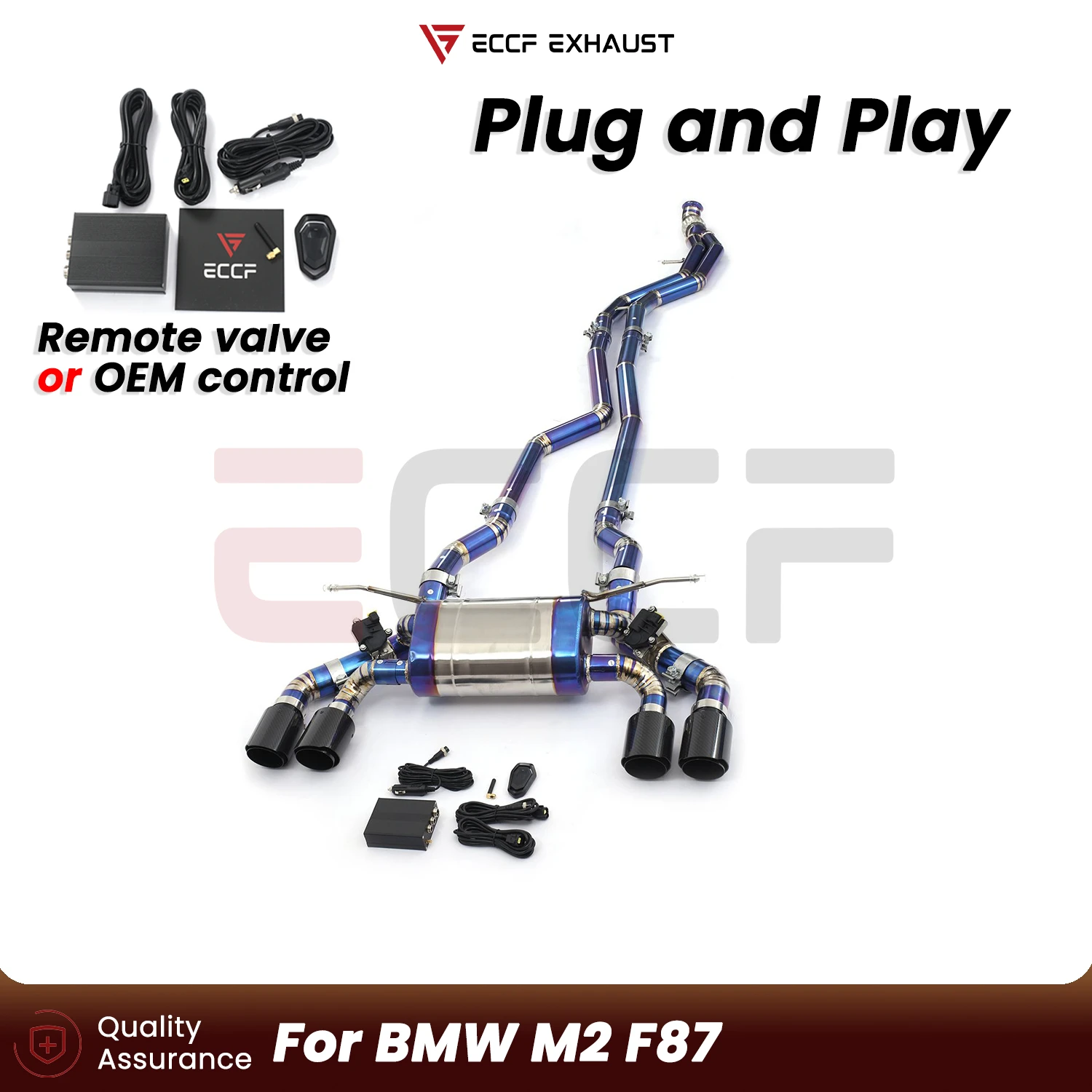 

For BMW M2 F87 Titanium Catback Exhaust System Plug and Play Performance Upgrade Easy Installation