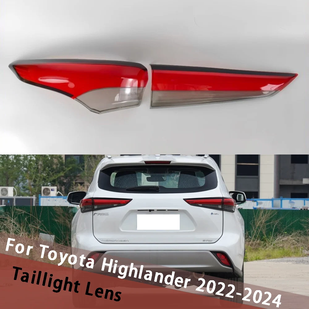 

For Toyota Highlander 2022 2023 2024 Rear Taillight Shell Tail Lamp Cover Brake Lights Mask Replace Original Lampshade Lampcover