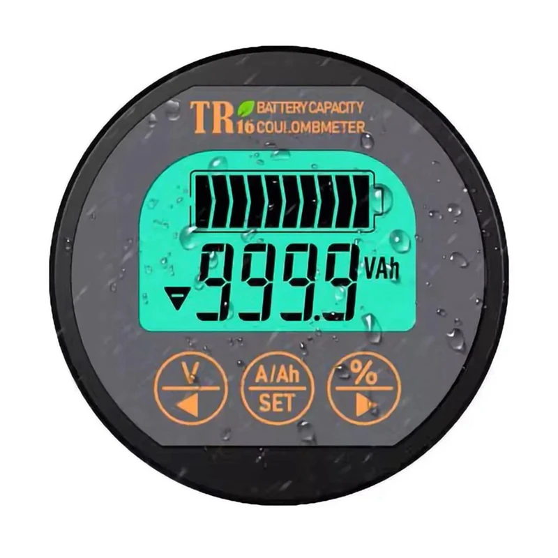 DC 8-80V 350A TR16 Battery Tester Coulomb Counter Meter Battery Capacity Indicator Ammeter Voltmeter Battery Tester