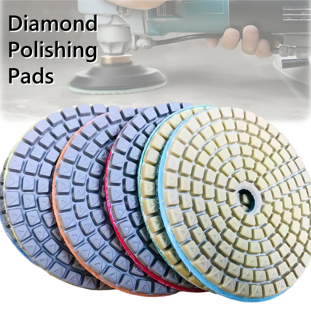 80/100mm Diamant-Polierpads Nass-Polierscheibe Schleifwerkzeug für Granit, Marmor, Quarz, Glas, Fliesen 50-1500 Körnung – Detail 1