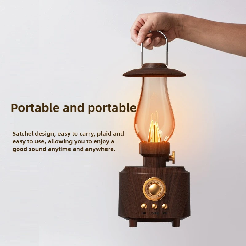 Retro FM Sunset Bluetooth Speaker Outdoor Portable Atmosphere Light Soft Light Wireless Radio Ornament Nightlight Music Lamp