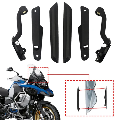 Imagen 1 del producto Soporte ajustable para parabrisas R1200GS Adventure, tira embellecedora de parabrisas R1250GS, soporte de elevación para BMW R1200 GS R1250 LC 2018-2025