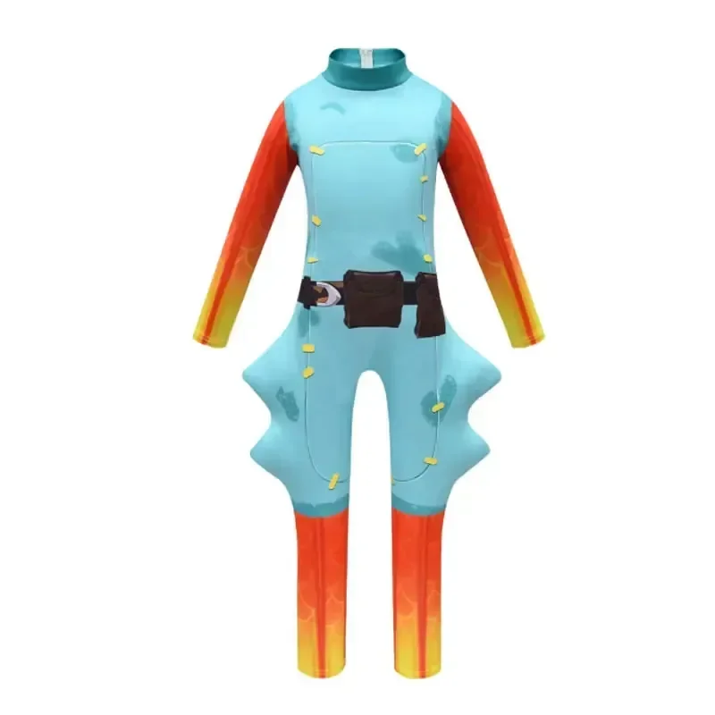 ชุดคอสเพลย์ฟิชสติ๊ก ชุดจั๊มสูทเด็ก 110-180 ซม. สำหรับงานคาร์นิวัล ฮาโลวีน และการแสดงบทบาทสมมติ