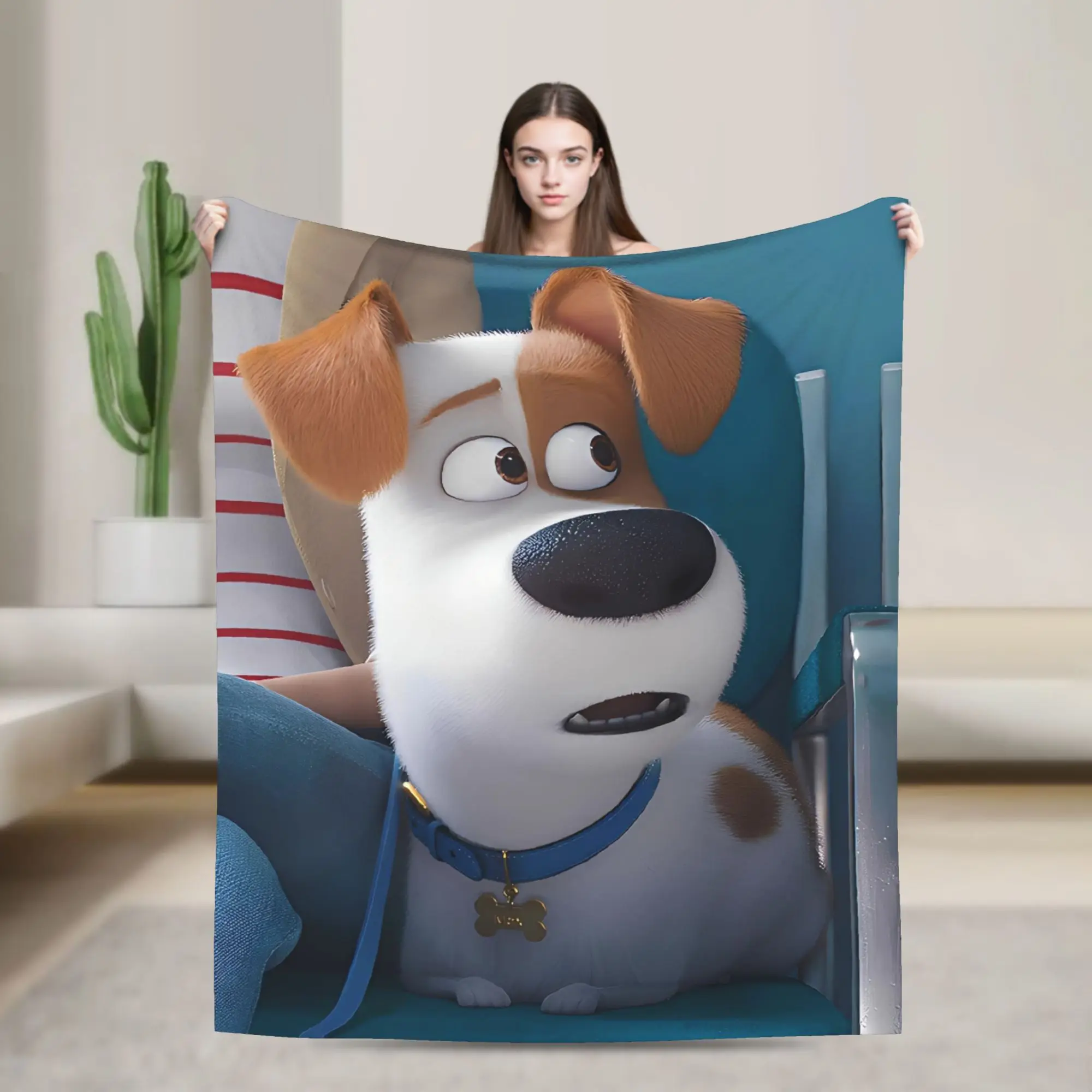 The Secret Life of Pet Flannel Blanket Winter Warm Soft Throw Blanket Girls Boys Living Room Comfortable Bedspread Sofa Cover