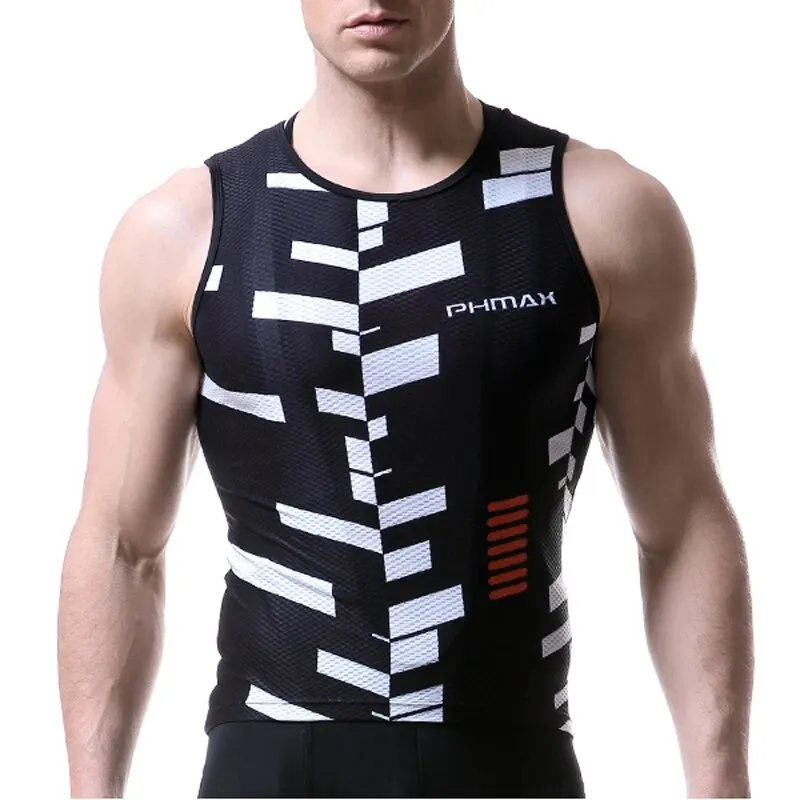 PHMAX Cycling Vest Breathable Mesh Cycling Underwear Summer Quick Dry Cycling Base Layer Light Soft Men Women