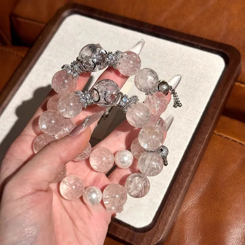 Shocking! High End White Bead Bracelet, Ghost Snowflake Storm Personalized Bracelet, Light Luxury and Noble Style, Best Friend J