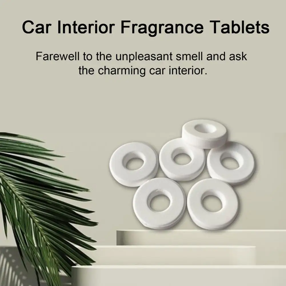 Car Air Freshener Tablets Scented Car Tablets Revitalize Car's with 6 Sets of Aromatherapy Tablets Solid Fragrance for Auto