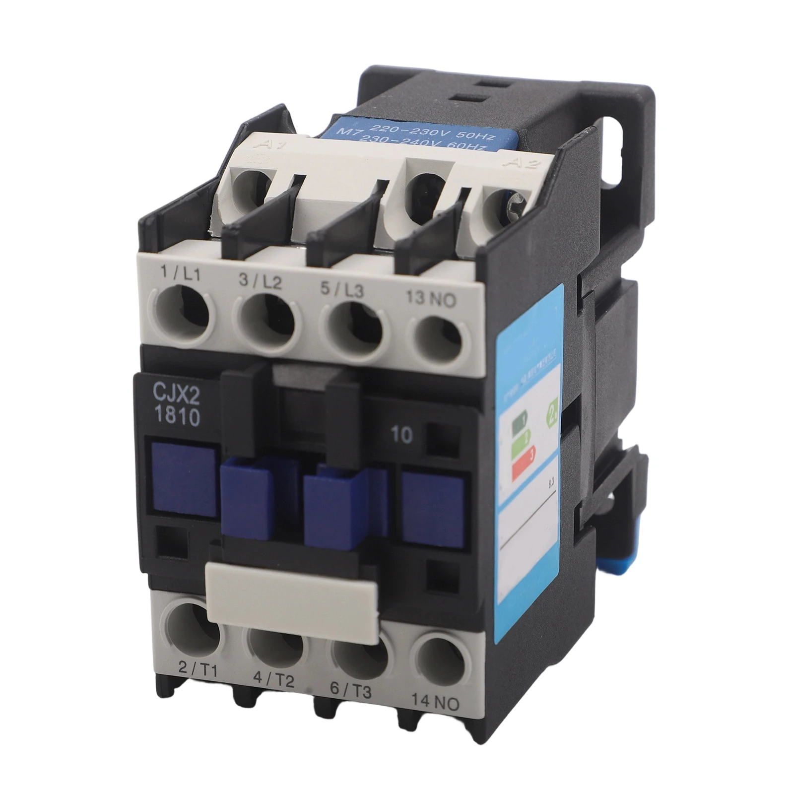 CJX2 Series 1810 AC Contactor 220V 3P 18A DIN Rail Mounting Design Compatible with Standard Control Voltage for Industrial Use
