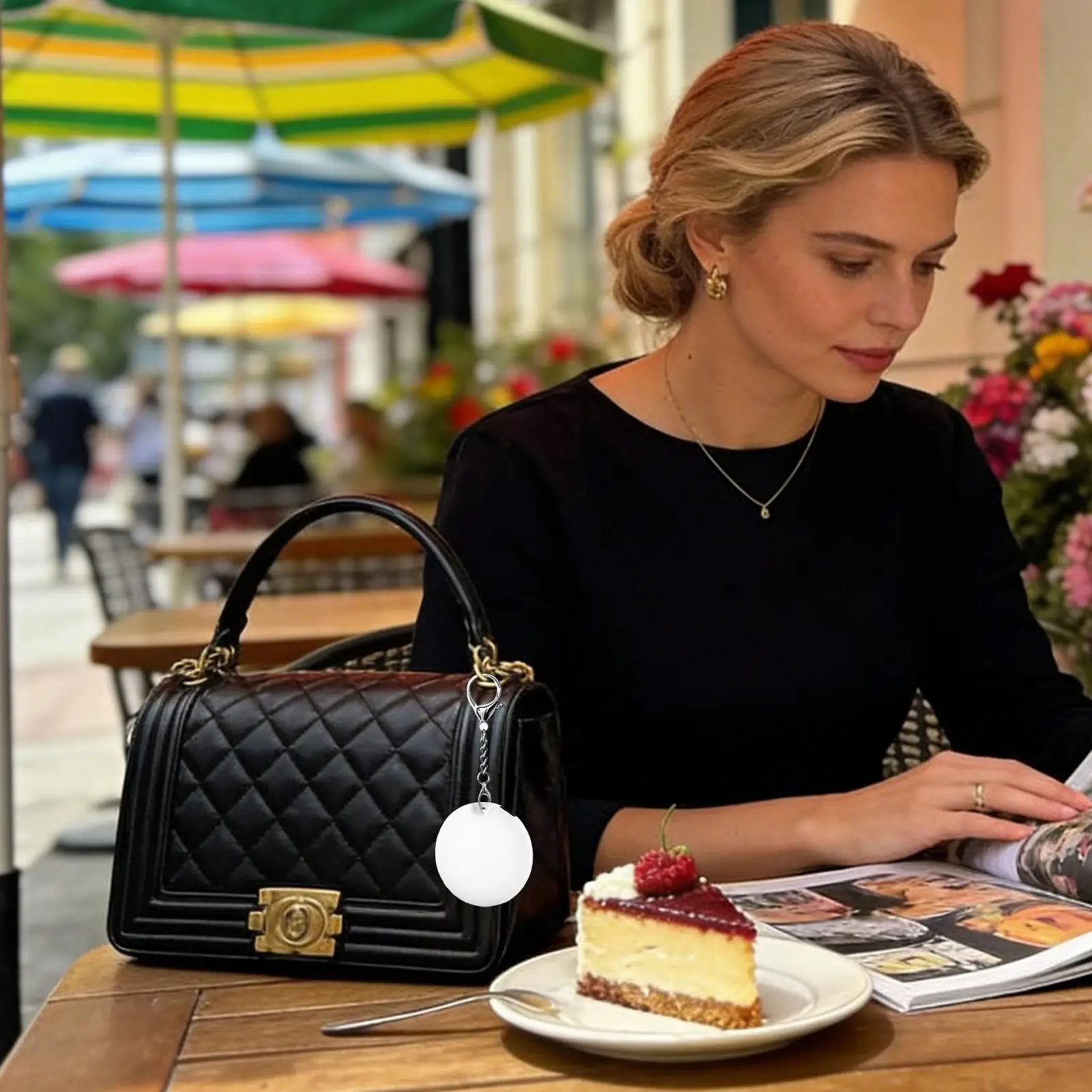 حقيبة الظهر الخفيفة القابلة لإعادة الشحن اللمس الاستشعار LED مصباح المفاتيح محفظة أضواء حقيبة الملحقات للنساء الفتيات محفظة جيب السفر