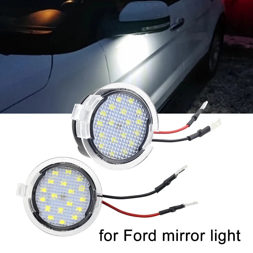 

2pcs Car Led Ford Mirror Light License Plate Lamp Canbus No Error for F150 Raptor Edge Explorer Flex Fusion Lincoln Navigator