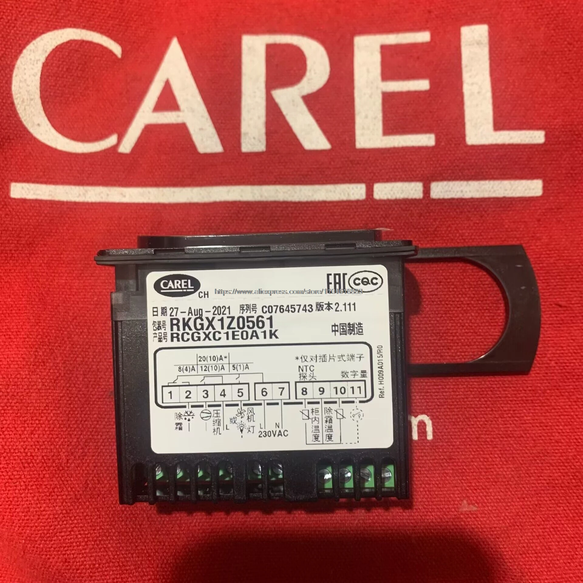 CAREL Temperaturregler RKGX1Z0561--RCGXC1E0A1K Neu