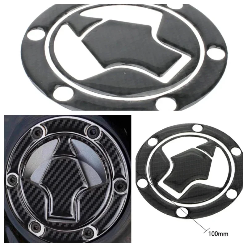 Motorcycle 3D Carbon Fiber Fuel Tank Pad Gasoline Cap Decals Cover Ninja 250 300 Tank Pad Sticker For Kawasaki Ninja250 Ninja300