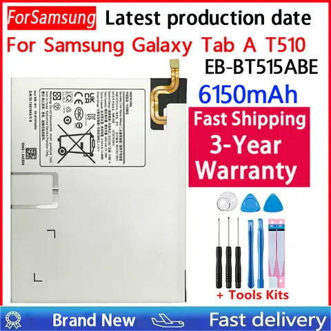 EB-BT515ABU 6150mAh Tablet Battery For Samsung Galaxy Tab A 10.1 2019 SM-T510 T510 T515 T517 Batteria Spare Part Replacement