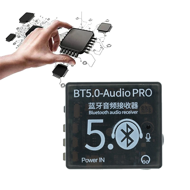 Módulo de Audio BT5.0 PRO con funda, amplificador de Audio para coche sin pérdidas, placa decodificadora de Audio DIY con micrófono