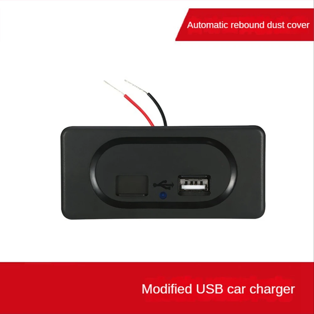 Enchufe de cargador de coche USB Dual, adaptador de corriente de luz LED, 4.8A, 12V, 24V, para motocicleta, camión, ATV, barco, RV, autobús