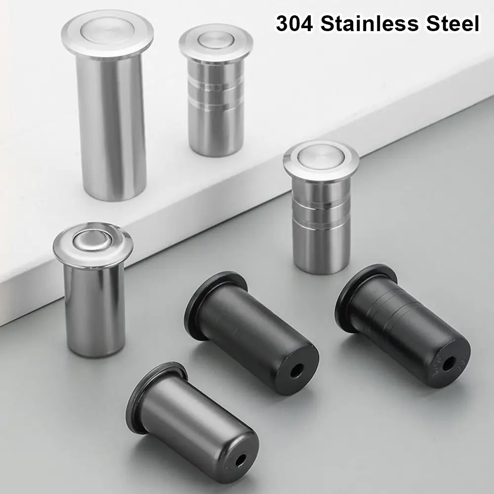 1Pcs Dustproof Door Bolt Cover Stainless Steel Sandproof Latch Cover with Accessories Invisible Door Latch Protection Cover Door