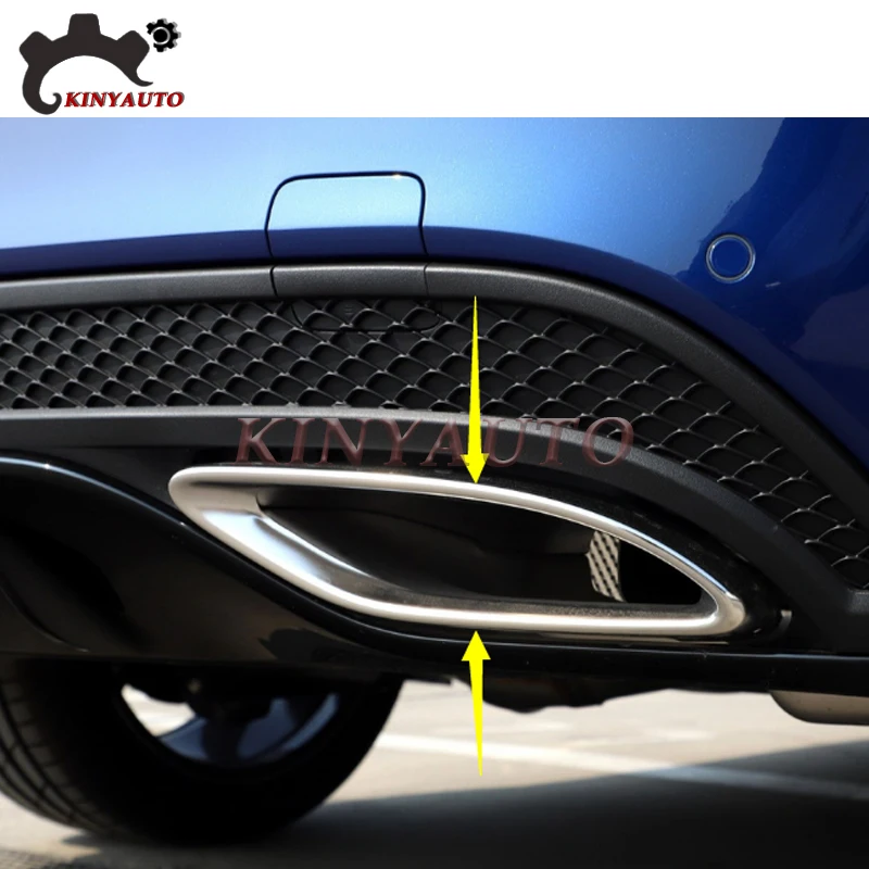 لبنز C180L C200L E300L GLC260 GLC300 المصد الخلفي الخمار غطاء الكسوة الخلفية اسطوانة العادم الأنابيب الإطار الخلفي العادم نهاية