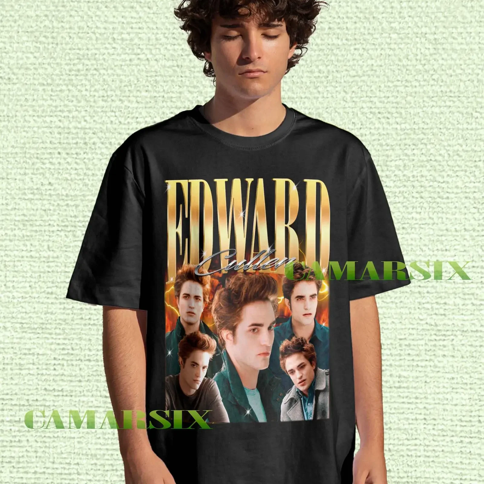Limited Edward Cullen Vintage T Shirt Retro 90's Fans Homage For Women and Men vintage Washed Unisex Comfortable streetwear
