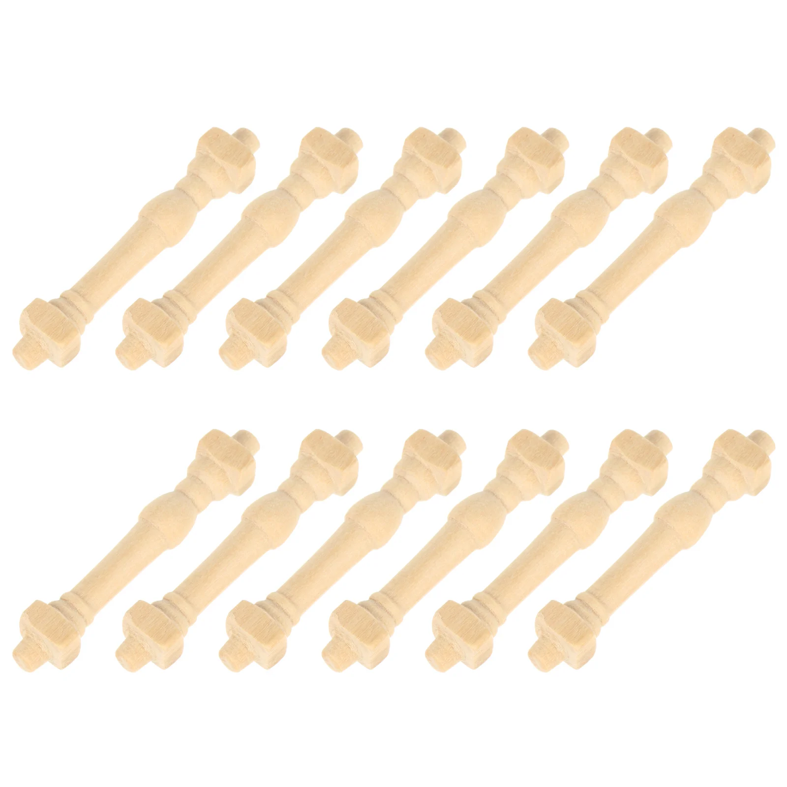 

12 Pcs Miniature Handrail Model House Wooden Kids Toys Furniture Models nament Decor Lightweight Compact Realistic