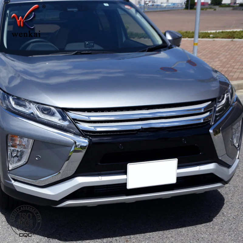 For Mitsubishi ECLIPSE CROSS 2018-2024 Car Accessories ABS Chrome Front Grille Accent Cover Lower Trim Molding Styling Bezel