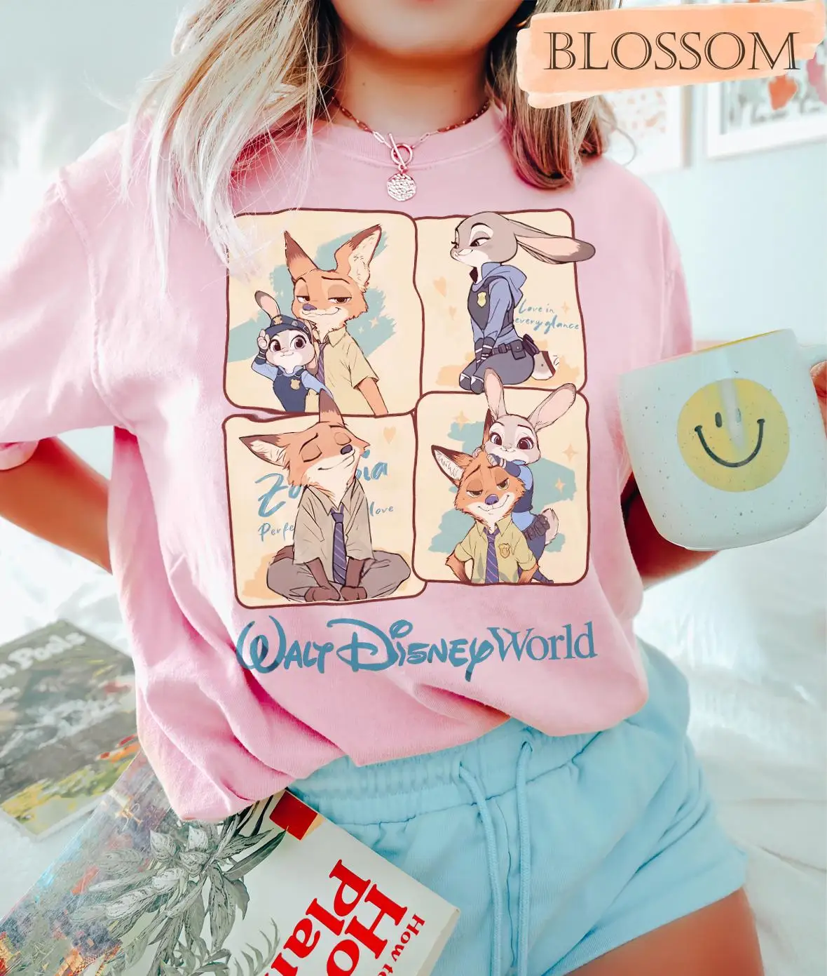 

2026 New Disney Zootopia Nick Willy and Judy Hopps Pattern Printed Unisex Cotton Four Seasons