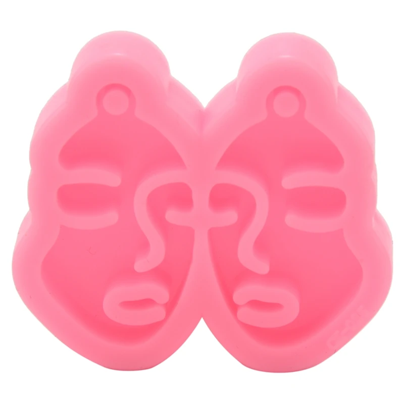 

Glossy Girl Face Earring Mold Resin Silicone Mold DIY Epoxy Mould Decoration Keychain