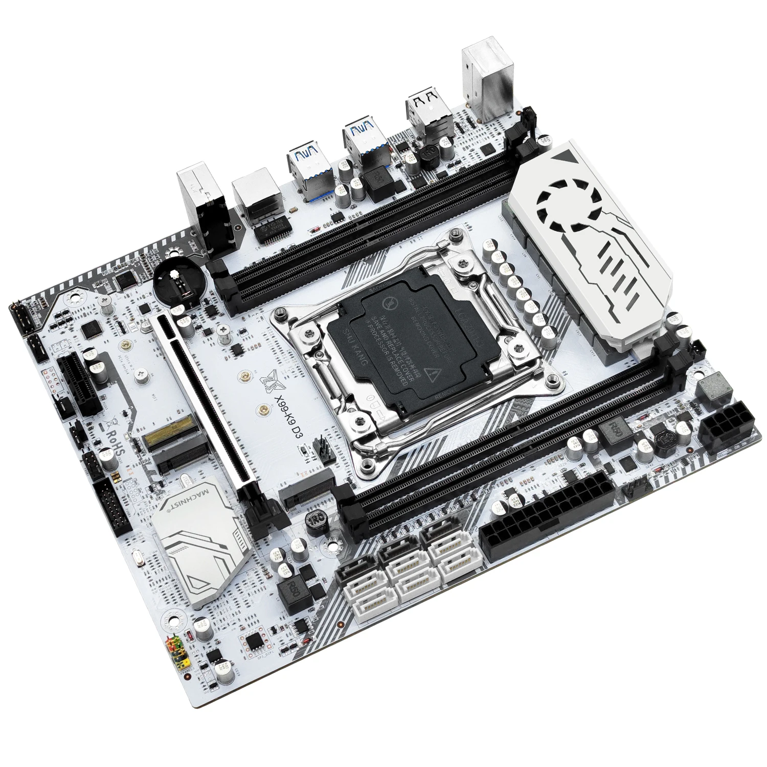 Imagem -02 - Placa-mãe Lga20113 Apenas Suporte Xeon 2666 2673 2676 2678 2696 Conjunto de Processadores v3 Ram Ddr3 Wifi Nvme M.2 k9 d3 Machinist-x99