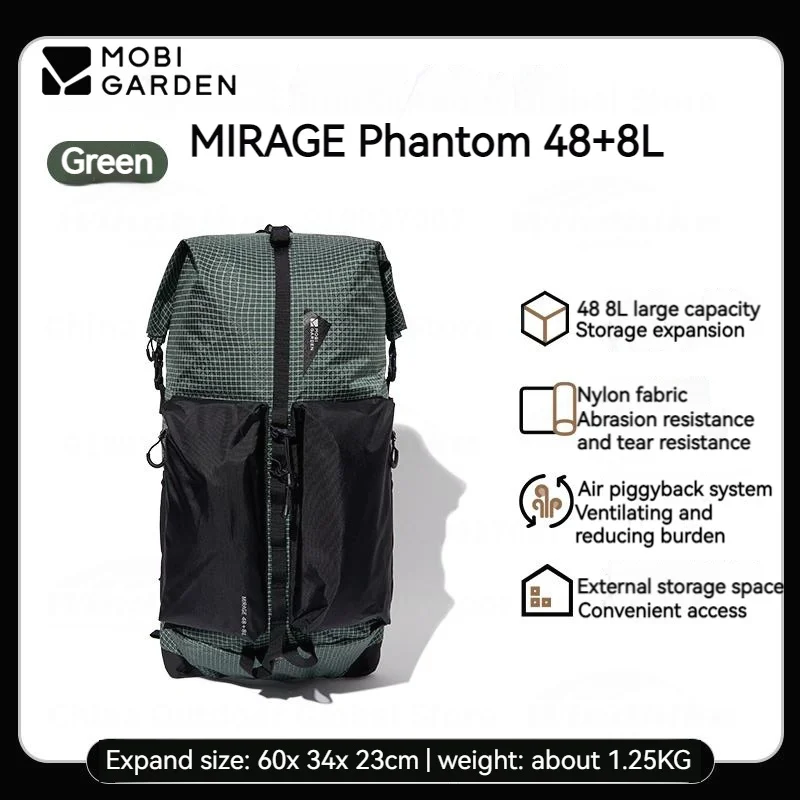 Mobi Garden Camping Outdoor Wander rucksack 48 8l Aufhängung halterung Aluminium legierung Last 2-3 Tage liefert große Kapazität Tasche 3