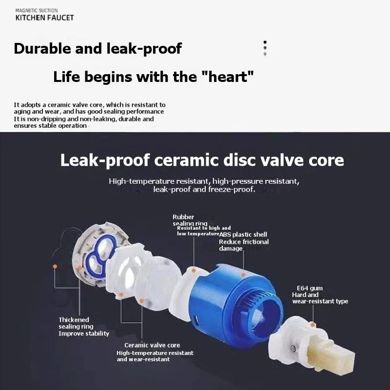 

A25F-Kitchen Faucet With Pull Down Sprayer Multitask Mode Single Handle High Arc Pull Out Kitchen Sink Faucet Efficient