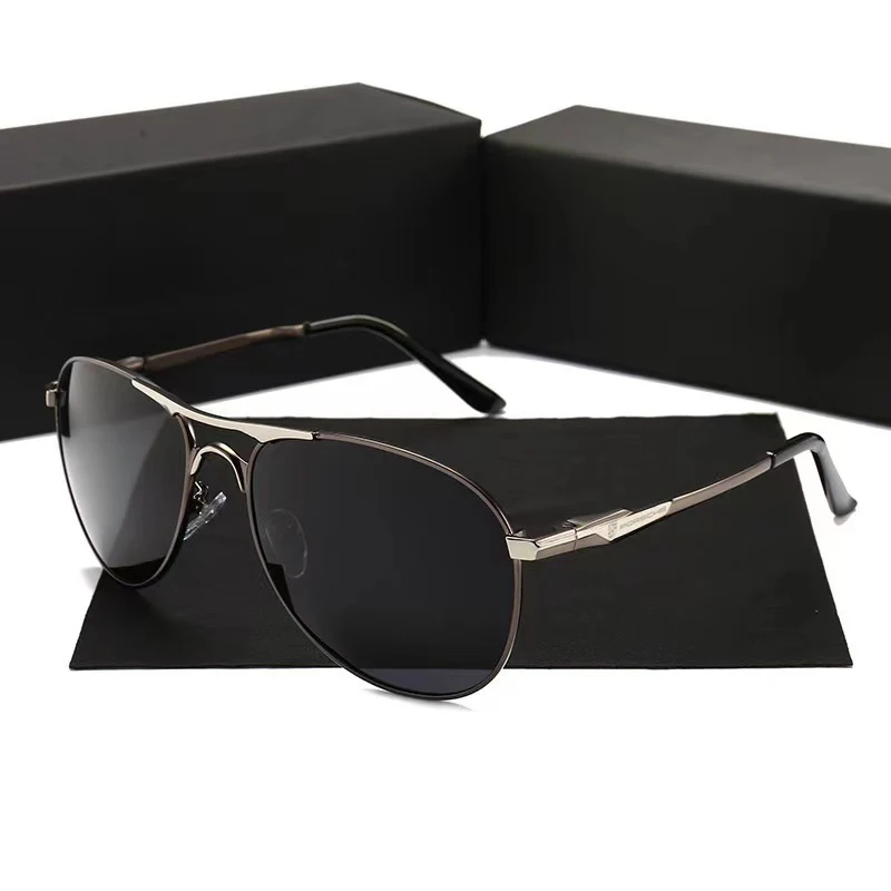 Lunettes de soleil polarisées de conduite pour hommes, marque de luxe haut de gamme, anti-absorbe ouissement, Boxster Cayman, broderie enne 911 Macan Panamera