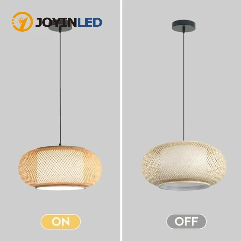 

40cm Handmade Bamboo Weaving Ceiling Lamp Round Semi Flush Mount Ceiling Light E27 Wood Ceiling Lamp Decor Art Rattan Chandelier