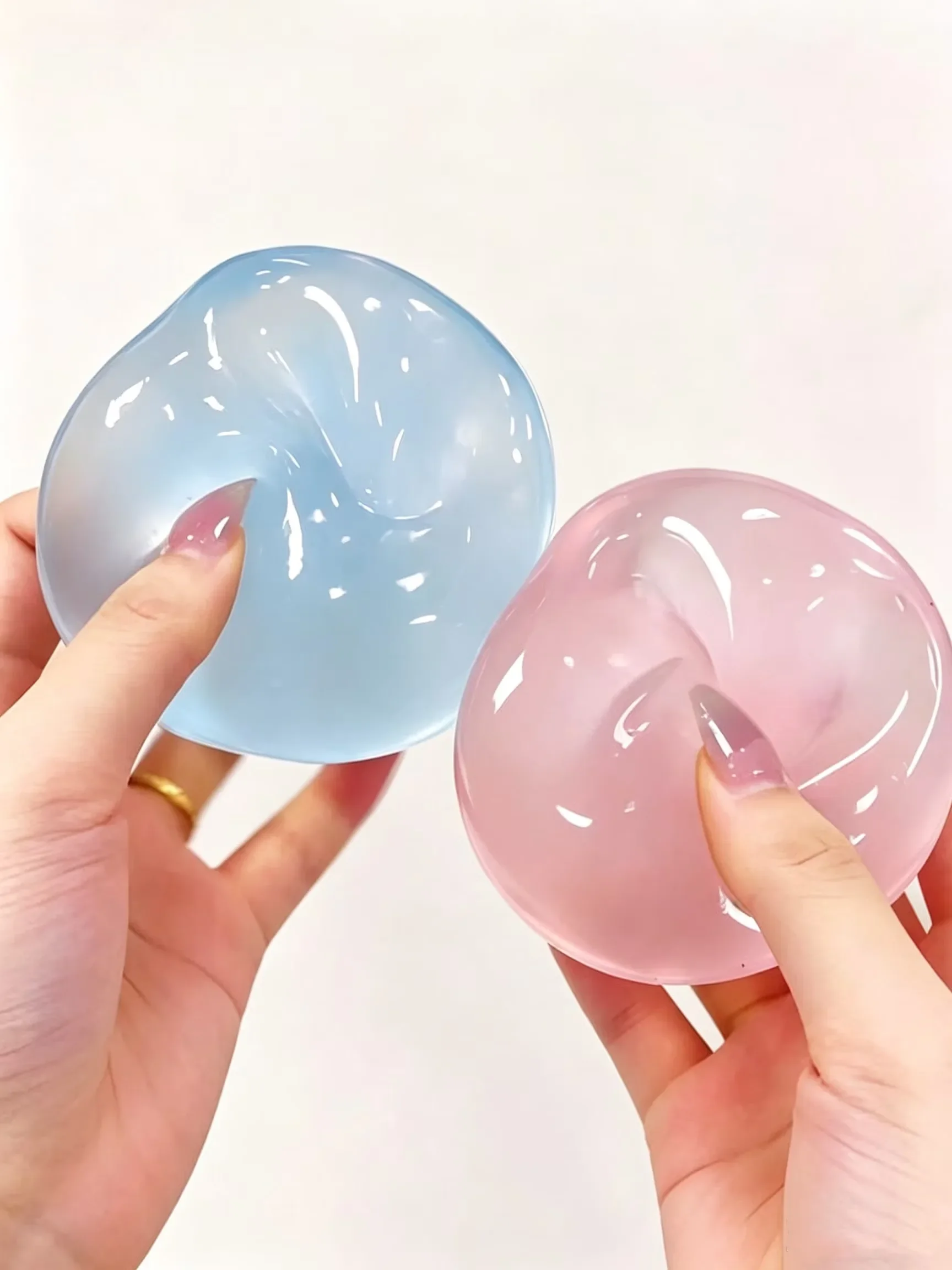 30+pcs Moldable Slow Rebound Blue Coconut Oil Handmade Squeezing Ball 6cm Round Malt Stress Relief Squeeze Toy