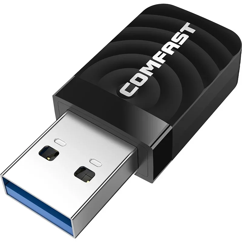 1300Mbps อะแดปเตอร์ไร้สาย WIFI USB3.0 dual-band เสาอากาศ802.11b/g/n AC Gigabit WiFi